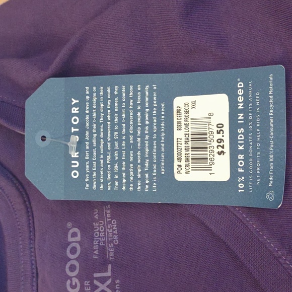 +SZ NWT SS "DEEPRP"  Tee SZ XXXL By Life Is Good - Picture 7 of 10